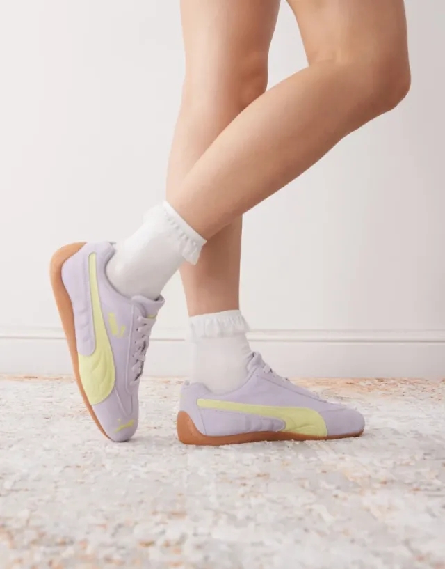 PUMA SpeedCat OG Sneakers Unisex, Lilac Crush/Fresh Yellow, size 10