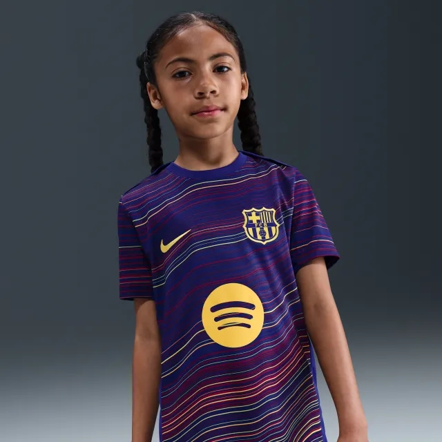 F.C. Barcelona Academy Pro Home Nike Dri-FIT Football Pre-Match Short-Sleeve Top - Blue - Sustainable Materials