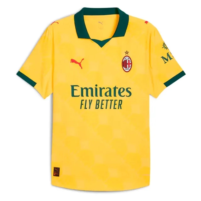 PUMA AC Milan 25/26 Authentic Third Jersey Men, Sunny Yellow/Dark Myrtle, size 3XL