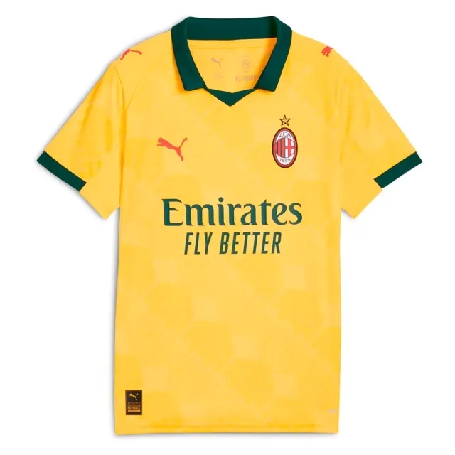 PUMA AC Milan 25/26 Third Jersey Youth, Sunny Yellow/Dark Myrtle, size 11-12 Youth