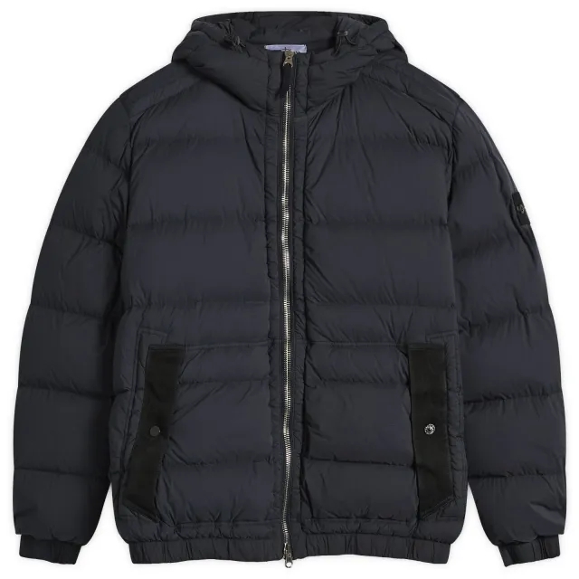 Stone Island Men's Seamless Tunnel Nylon Down-TC Jacket Navy Blue