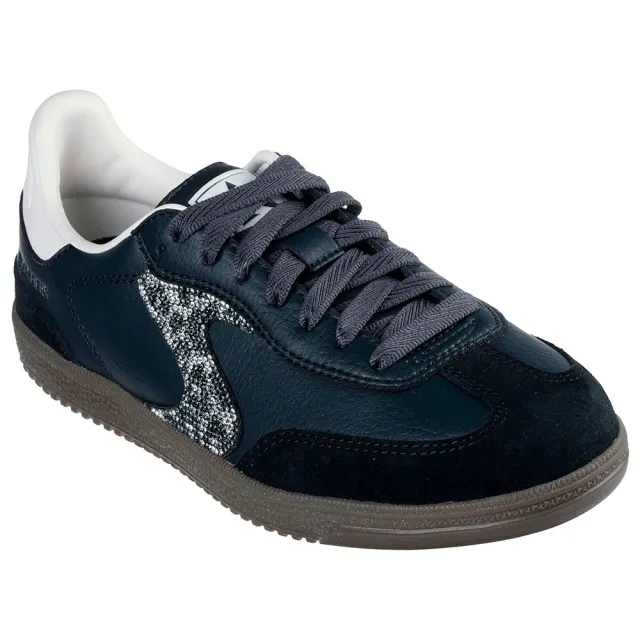 Skechers Women's Hotshot - Shimmering Spots Sneaker in Black/White