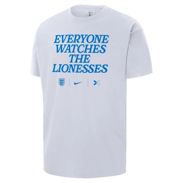 Everyone Watches Women's Sports™ 'England' Nike by TOGETHXR Football T-Shirt - White - Cotton