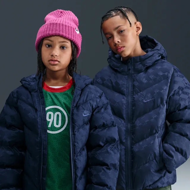 Nike Sportswear All Day Play Older Kids' Therma-FIT Loose-Fit Puffer Jacket - Blue - Nylon