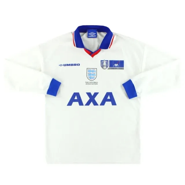1998-99 England Umbro FA Cup Training Shirt L/S M - England / Excellent 