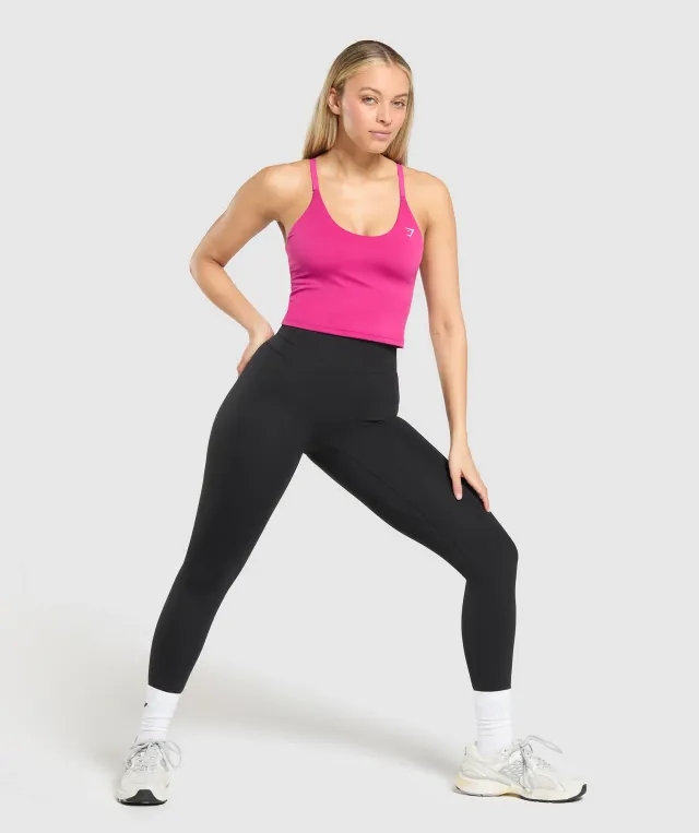  Training Cami Tank With Shelf - Winning Pink