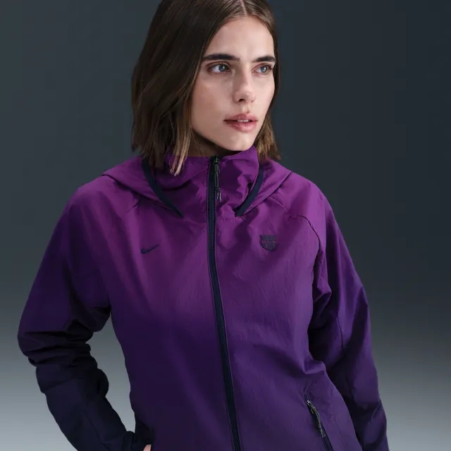 F.C. Barcelona AWF Women's Nike Football Woven Jacket - Purple