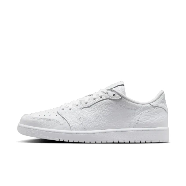 Nike Air Jordan 1 Retro Low Men's No-Swoosh Shoes - White