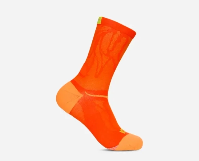 Hoka Clifton Crew Run Sock In Lava