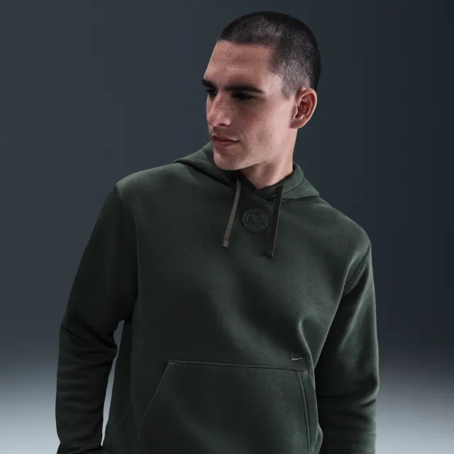Chelsea F.C. Club Men's Nike Football Pullover Hoodie - Green - Fleece