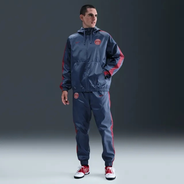 Paris Saint-Germain Men's Nike Football Hooded Woven Tracksuit - Blue - Sustainable Materials