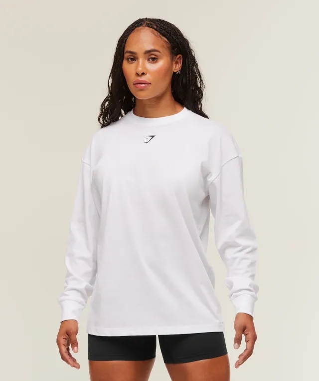 Power Long Sleeve Top - White/Black
