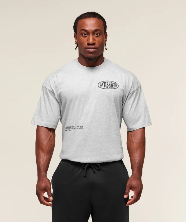  Authentic Lifting Apparel T-Shirt - Light Grey Core Marl