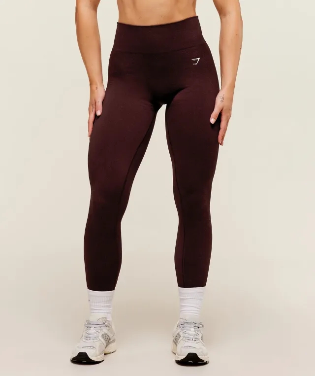  Adapt Fleck x Whitney Seamless Leggings - Cherry Purple/Rich Maroon