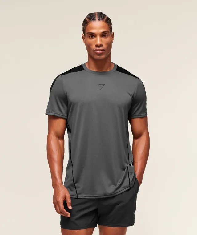  Arrival Block T-Shirt - Dark Grey