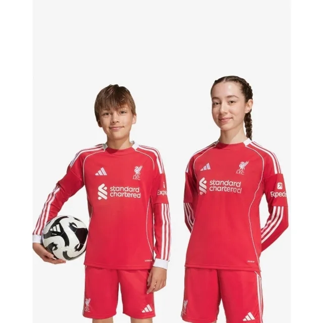 LFC adidas Youth 25/26 Home Long Sleeve Jersey