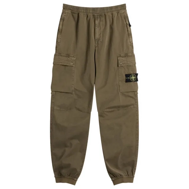 Stone Island Men's Sateen Cargo Jogger Pants Military Green