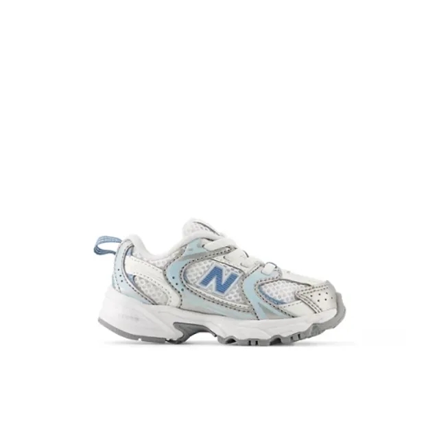 New Balance Infants' 530 BUNGEE in White/Blue Synthetic
