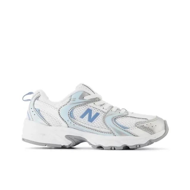 New Balance Kids' 530 BUNGEE in White/Blue Synthetic