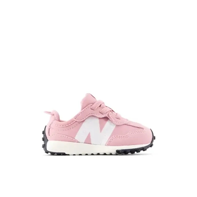 New Balance Kids' 327 NEW-B HOOK & LOOP in Grey/Pink Synthetic