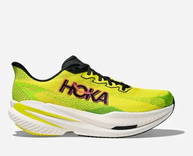 Hoka Men's Mach X 3 Road Running Shoes In Neon Hoka Citrus/Neon Lime