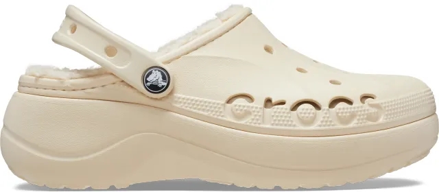 Crocs | Women | Baya Platform Lined | Clogs | Winter White | 3