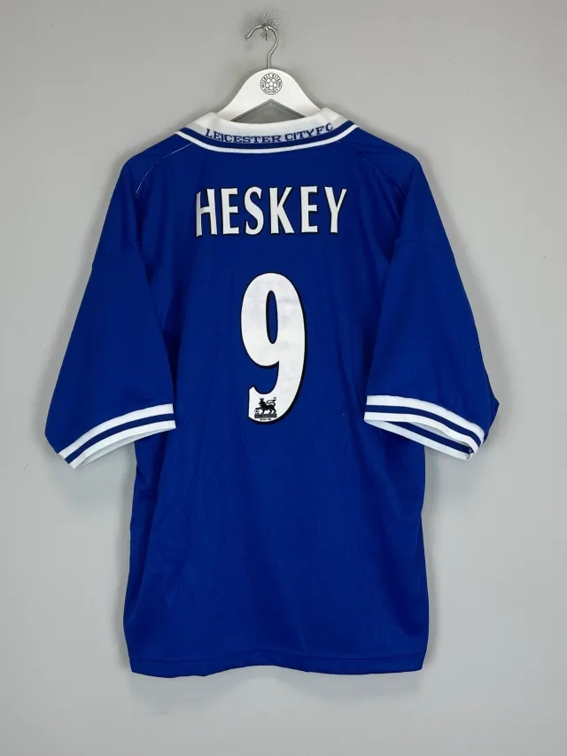 1999/00 LEICESTER CITY HESKEY #9 *MINT* HOME SHIRT (XL) FOX LEISURE | Cult Kits