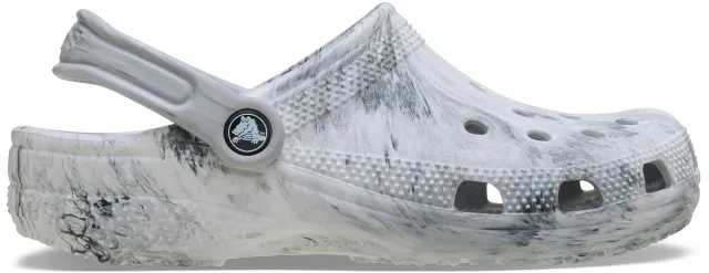 Crocs | Unisex | Classic Watercolor Marbled | Clogs | Grey Swirl | W4/M3