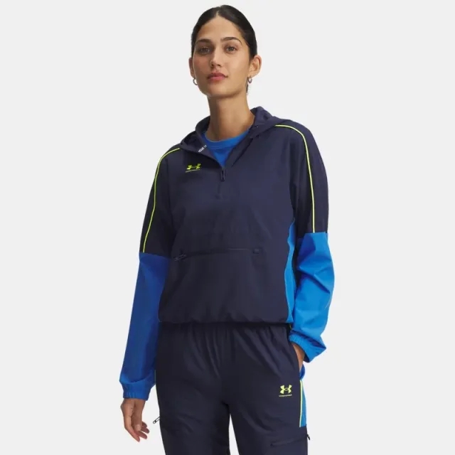 Under Armour  Challenger Women's Anorak Washed Navy / High Vis Yellow L