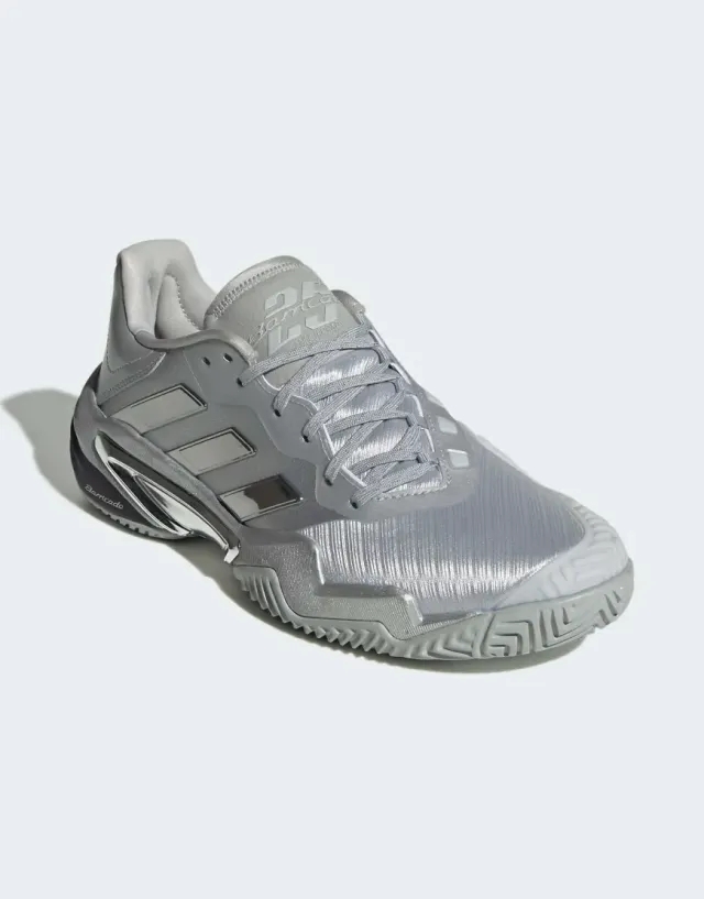 Adidas Performance Barricade 13 Silver Edition Tennis Shoes In Silver Metallic