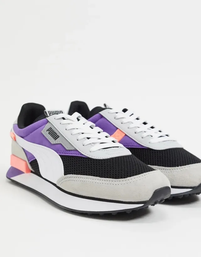 Puma Future Rider Trainers In Purple