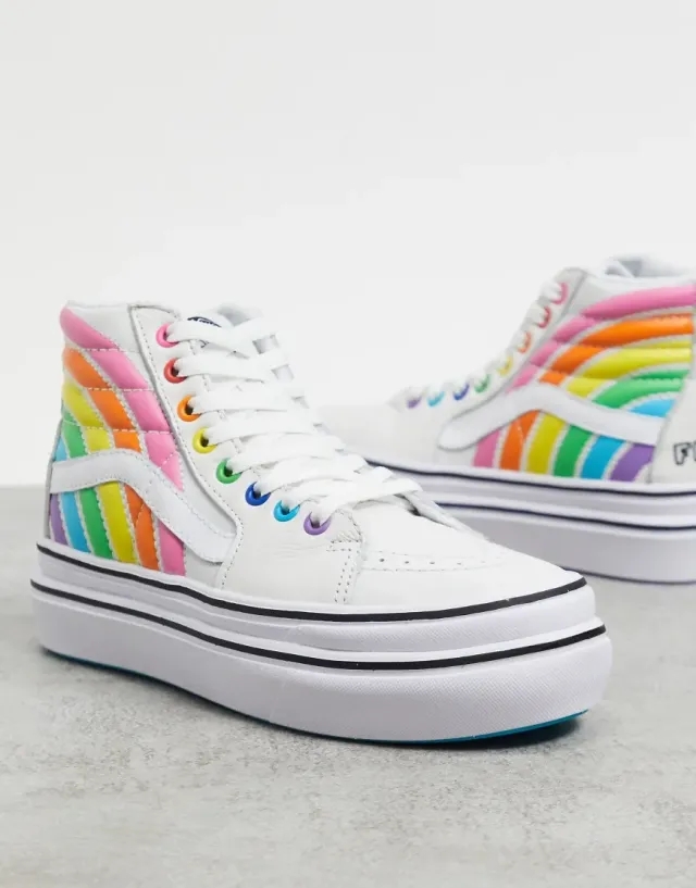 Vans X Flour Shop Super Comfycush Sk8-Hi Trainers In White