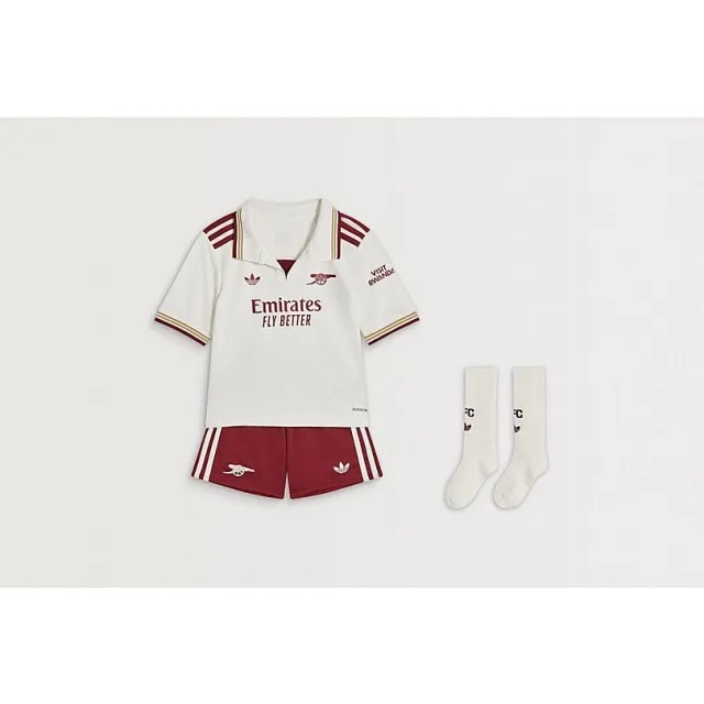 Arsenal adidas 25/26 Third Mini Kit, White