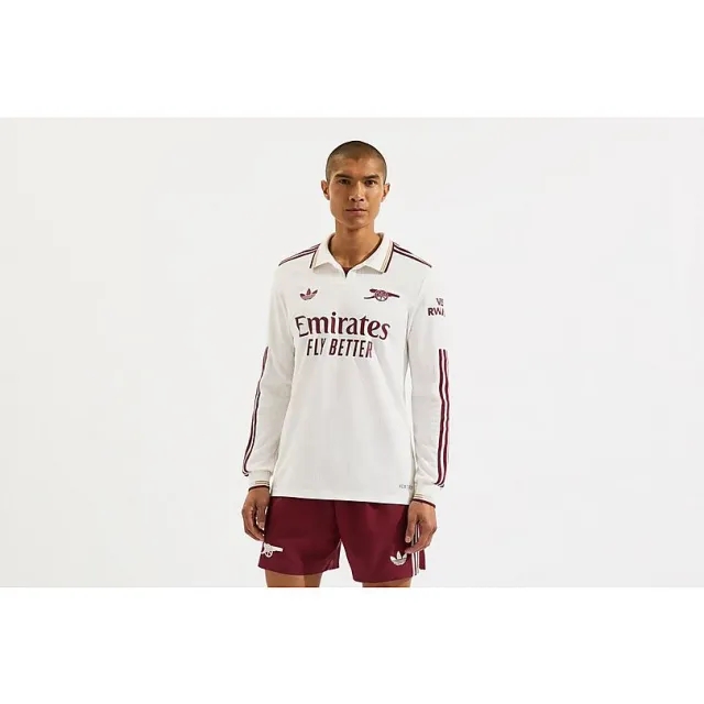 Arsenal adidas 25/26 Authentic Long Sleeved Third Shirt, White
