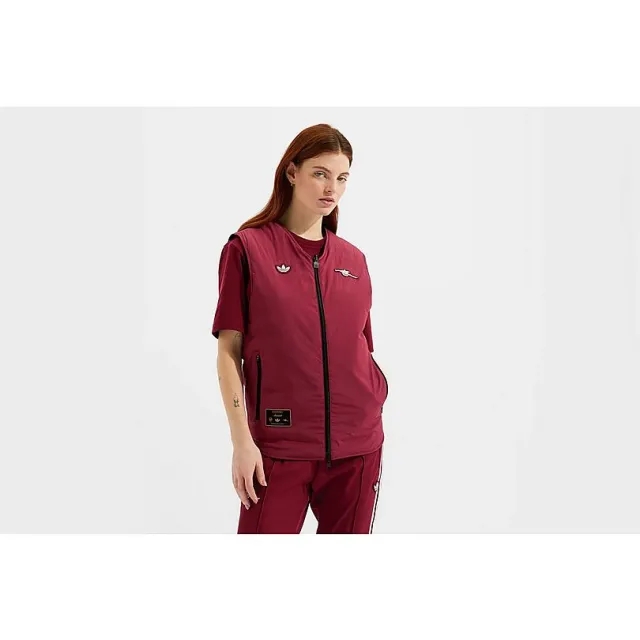 Arsenal adidas 25/26 Terrace Icons Reversible Vest, Burgundy