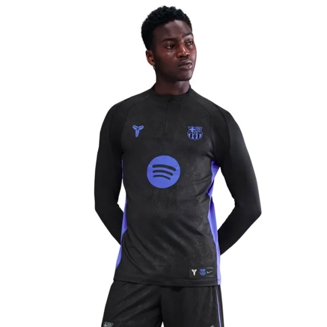 Barcelona Training Shirt Dri-Fit Strike Drill Pre Match Away - Black/Persian Violet - ['Black']