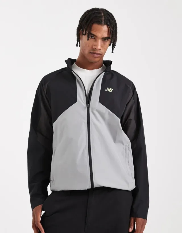 New Balance Utility Woven Jacket In Black