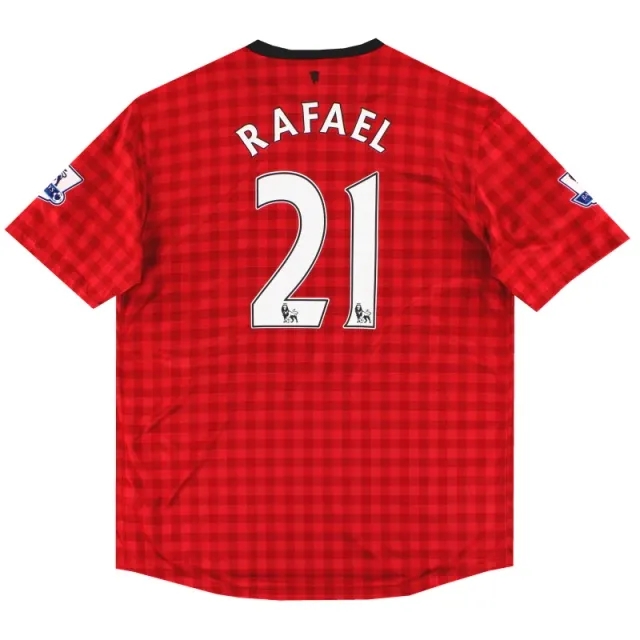 2012-13 Manchester United Nike Home Shirt Rafael #21 XL - Manchester United / Excellent 