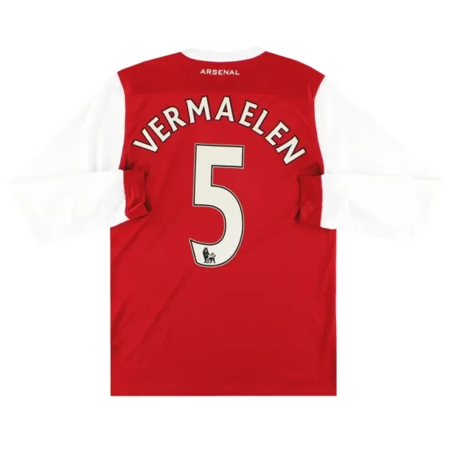 2010-11 Arsenal Nike Home Shirt Vermaelen #5 L/S S - Arsenal / Excellent 