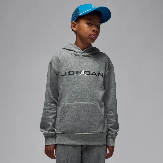 Nike Jordan Older Kids' Baseline Pullover Hoodie - Grey