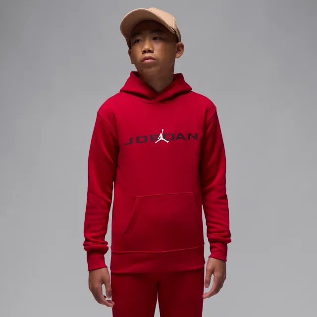 Nike Jordan Older Kids' Baseline Pullover Hoodie - Red