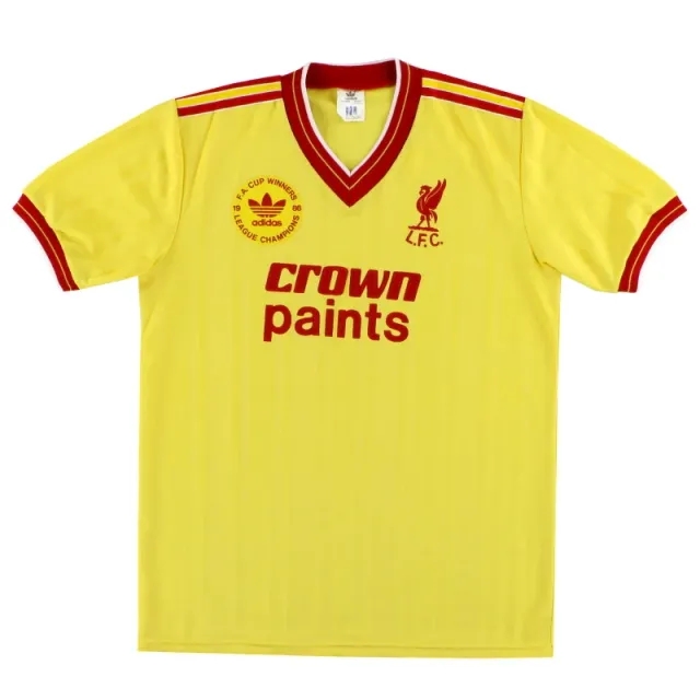 1986-87 Liverpool adidas 'Champions' Third Shirt S - Liverpool / Excellent 