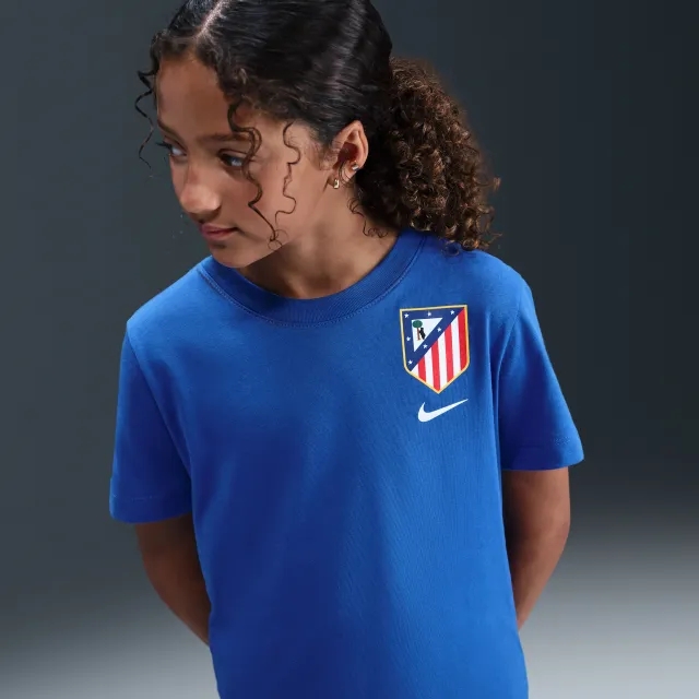 Atlético Madrid Older Kids' Nike Football T-Shirt - Blue - Cotton