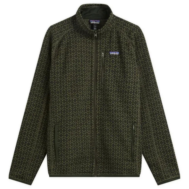 Patagonia Men's Better Sweater Jacket Scales Old Growth Green