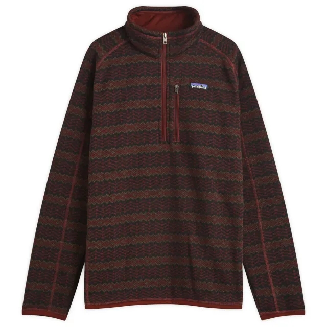 Patagonia Men's Better Sweater 1/4 Zip Woven Together Dried Vanilla