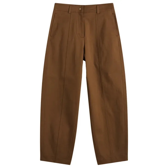 Moncler Women's High Waisted Trousers Cognac