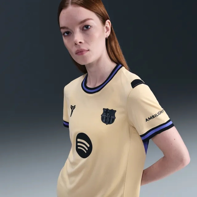 Nike F.C. Barcelona 2025/26 Stadium Away Women's Kobe Dri-FIT Football Replica Shirt - Brown - Polyester