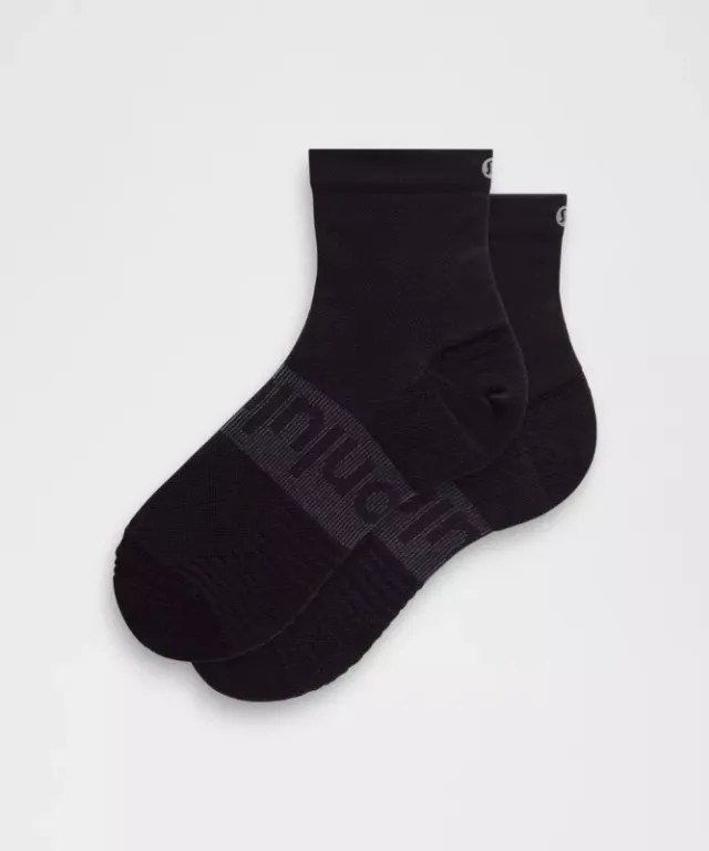 lululemon – Unisex Power Stride Ankle Socks – Color Black – Size L