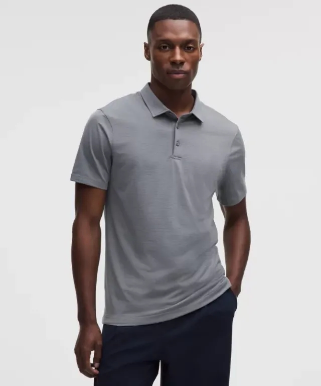 lululemon – Men's Evolution Short-Sleeve Polo Shirt – Color Grey – Size L