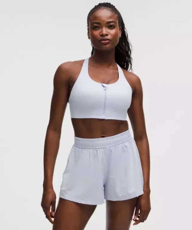 lululemon – Women's Energy Zip-Front Sports Bra High-Support, B-G Cups – Color Blue – Size 32B